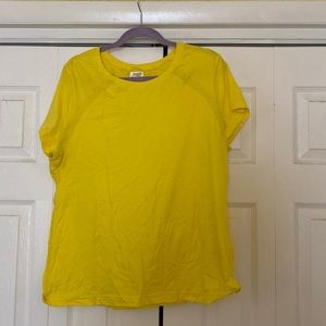 DANSKIN NOW Yellow Activewear Tee Shirt Size XXL Size 20